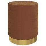 Vidaxl hocker met opbergruimte rond fluweel 31 x 37 cm bruin