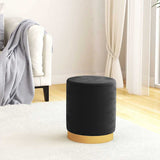 Vidaxl hocker met opbergruimte rond fluweel 31 x 37 cm zwart
