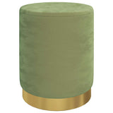 Vidaxl hocker met opbergruimte rond fluweel 31 x 37 cm mosterdgroen