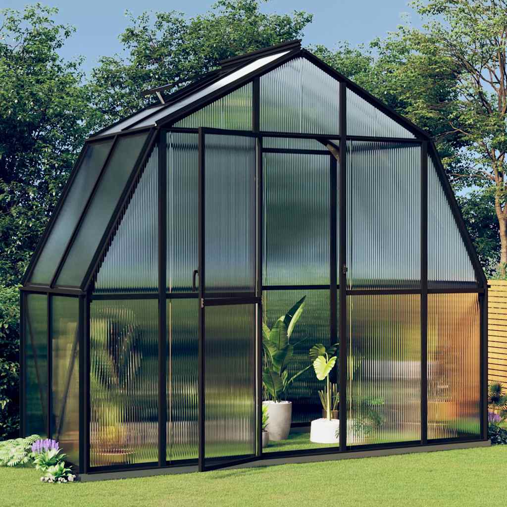 Vidaxl Greenhouse avec cadre de base 3,3 m² en aluminium anthracite -colored
