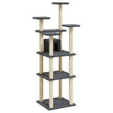 Vidaxl Cat Meubles avec Sisal Scratch Posts 171 cm Gris foncé