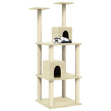 Vidaxl Cat Furniture avec Sisal Scratch Posts 141 cm Crème -Colored