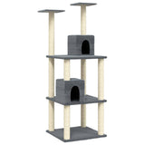 Vidaxl Cat Meubles avec Sisal Scratch Posts 141 cm Gris foncé