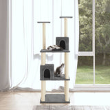 Vidaxl Cat Meubles avec Sisal Scratch Posts 141 cm Gris foncé