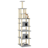 Vidaxl Cat Meubles avec Sisal Scratch Posts 216 cm Gris clair