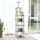 Vidaxl Cat Meubles avec Sisal Scratch Posts 216 cm Gris clair
