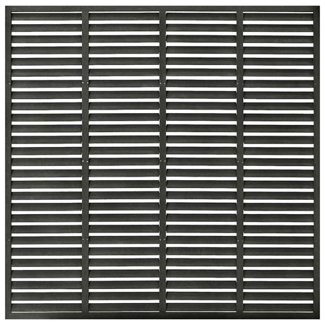 Vidaxl lamellenhek 180x180 cm hkc gris foncé