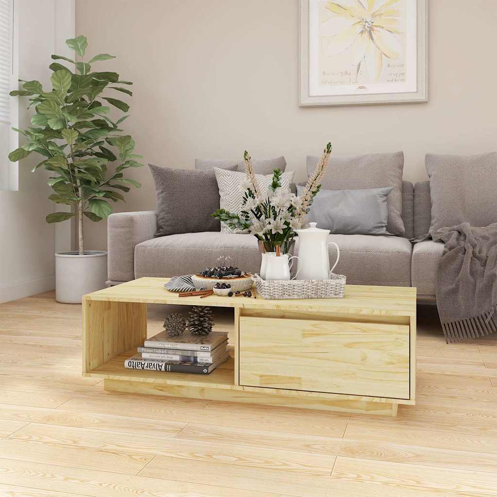 Vidaxl salontafel 110x50x33,5 cm massief vurenhout