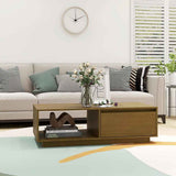 Vidaxl salontafel 110x50x33,5 cm massief grenenhout honingbruin