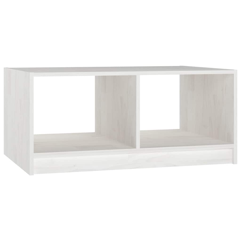 Vidaxl salontafel 75x50x33,5 cm massief grenenhout wit