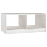Vidaxl salontafel 75x50x33,5 cm massief grenenhout wit
