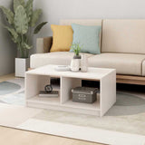 Vidaxl salontafel 75x50x33,5 cm massief grenenhout wit