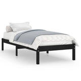 Vidaxl bedframe massief grenenhout zwart 100x200 cm