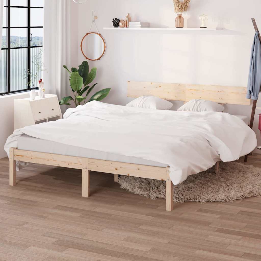 Vidaxl bedframe massief grenenhout 150x200 cm