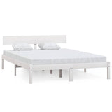 Vidaxl bedframe massief grenenhout wit 150x200 cm