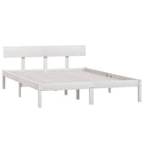 Vidaxl bedframe massief grenenhout wit 160x200 cm
