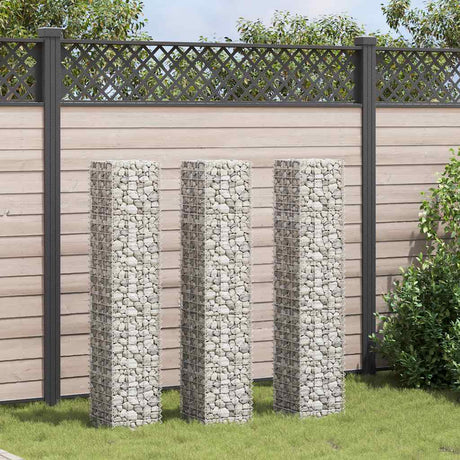 Vidaxl schanskorf jardinières 3 STÉE STÉE 30x30x150 cm fer