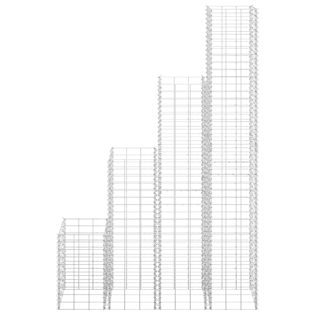 Vidaxl Schanskorf Planters 4 ST 30x30x50 100 150 200 cm żelazo