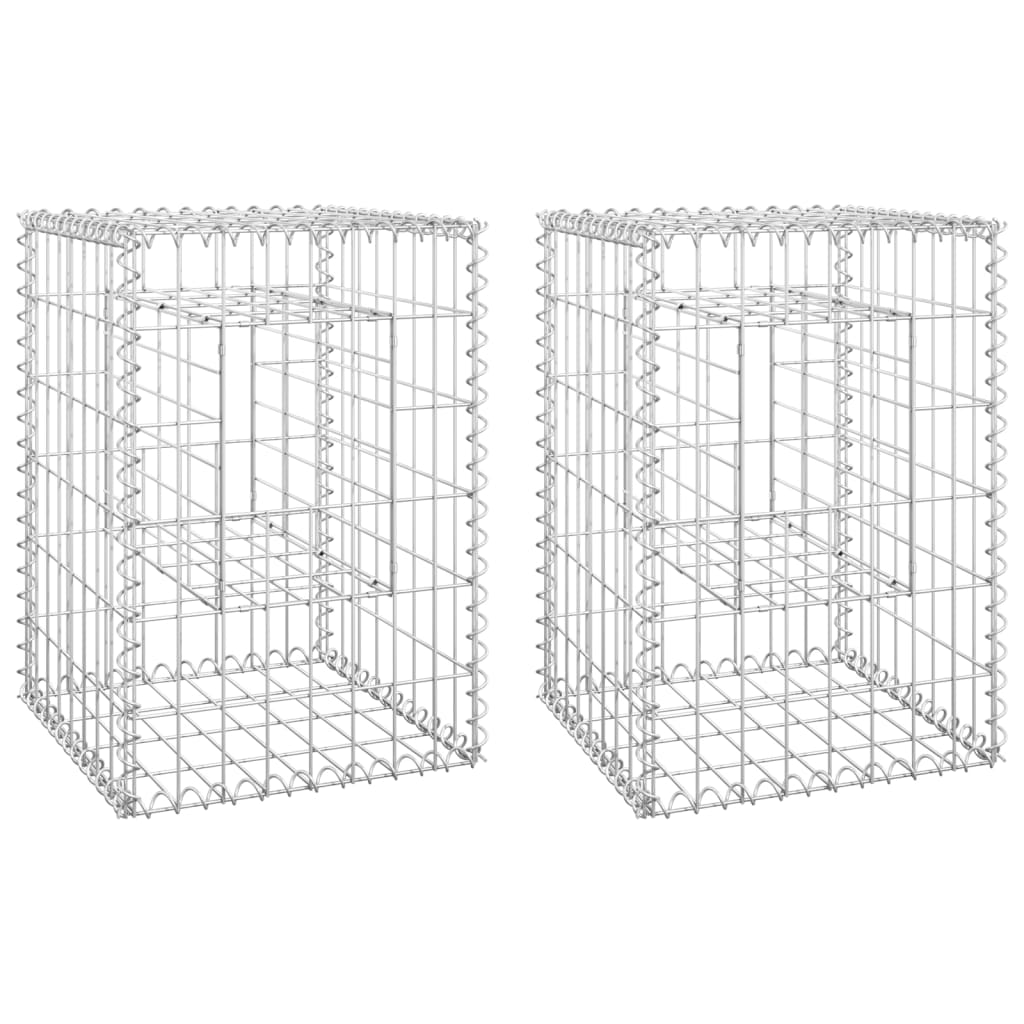 Vidaxl Schans Basket Posts 2 PCS 40x40x60 cm jern