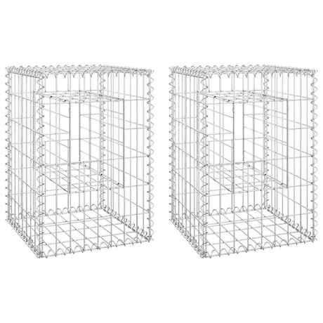 Vidaxl Schans Basket Posts 2 PCS 40x40x60 cm fer
