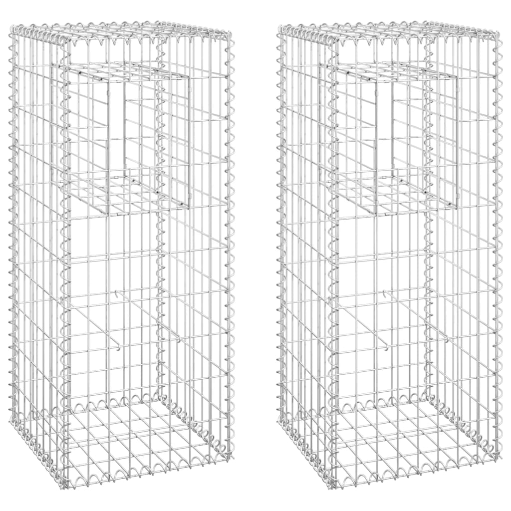 Vidaxl Schanskorf Postes 2 PCS 40x40x100 cm de hierro