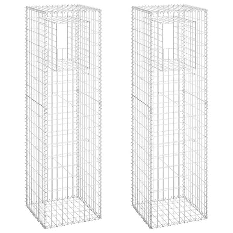 Vidaxl Schanskorf Publies 2 PCS 50x50x180 cm fer
