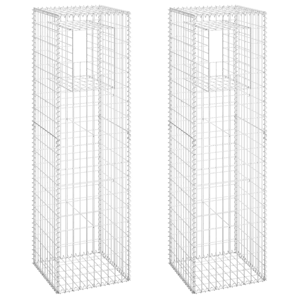 Vidaxl Schanskorf Postes 2 PCS 50x50x180 cm de hierro