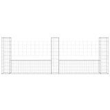 Vidaxl Schanskorf U-shaped with 3 posts 260x20x100 cm iron