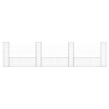 Vidaxl schanskorf en forme de U avec 4 poteaux 380x20x100 cm fer