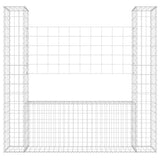 Vidaxl schanskorf en forme de U avec 2 poteaux 140x20x150 cm fer