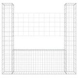 Vidaxl Schanskorf U-förmig mit 2 Pfosten 140x20x150 cm Eisen