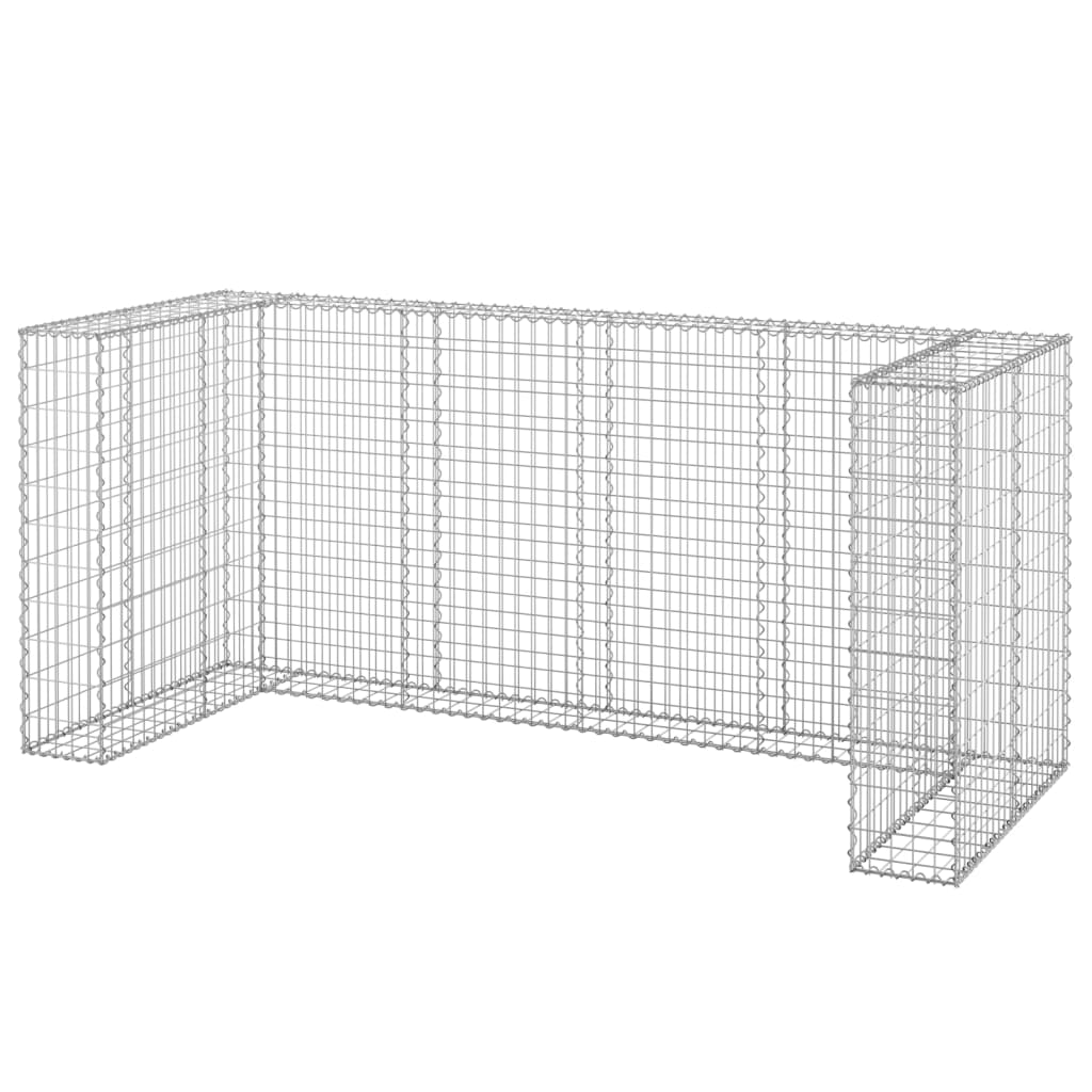 Vidaxl Schanskorf para contenedores 254x100x110 cm de acero galvanizado