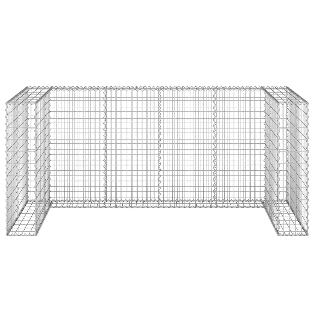 Vidaxl Schanskorf para contenedores 254x100x110 cm de acero galvanizado