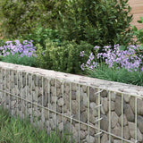 Jardinière gabion Vidaxx surélevée 200x100x20 cm acier galvanisé
