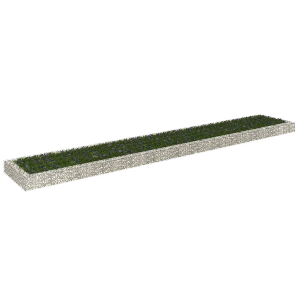 Vidaxl Gabion Planter hævet 600x100x20 cm galvaniseret stål