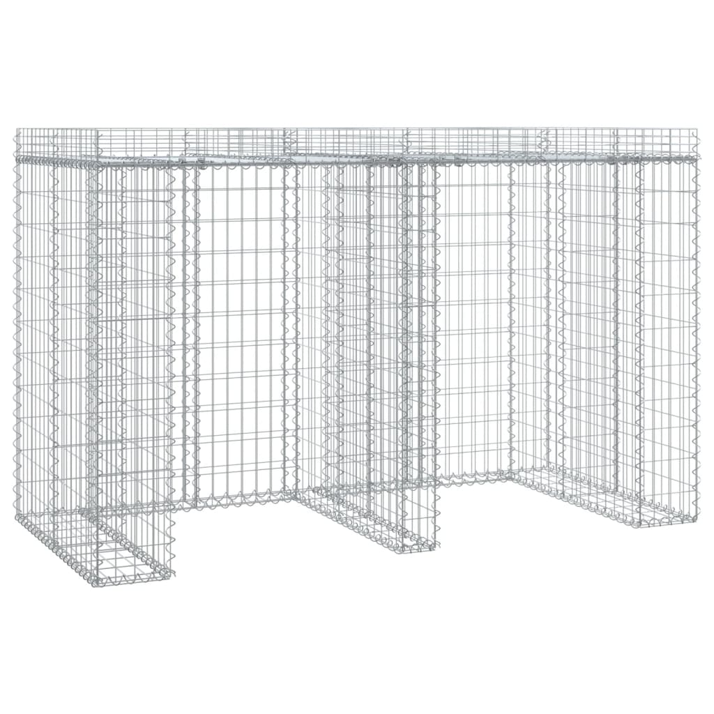 Vidaxl Schans Panier pour ordures Can 192x91x120 cm fer galvanisé