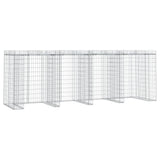 Cesta Vidaxl Schans para basura CAN 350x91x120 cm de hierro galvanizado