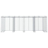 Cesta Vidaxl Schans para basura CAN 350x91x120 cm de hierro galvanizado