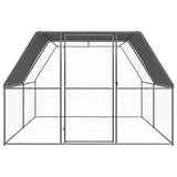 Vidaxl Poulet Coop 3x4x2 m Galvanisé Steel