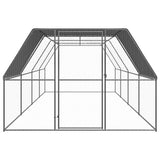 Vidaxl Poulet Coop 3x8x2 m Galvanisé Steel