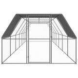 Vidaxl Poulet Coop 3x12x2 m Galvanisé Steel