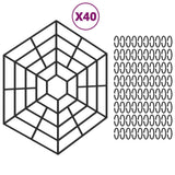 Vidaxl Pond Protecteurs 40 ST Polypropène noir