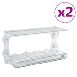 Vidaxl fuglefôrbinger for vindu 2 stk 30x12x15 cm akryl