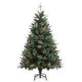 Vidaxl Christmas Trear avec des cônes de pin 120 cm en PVC et Green PE