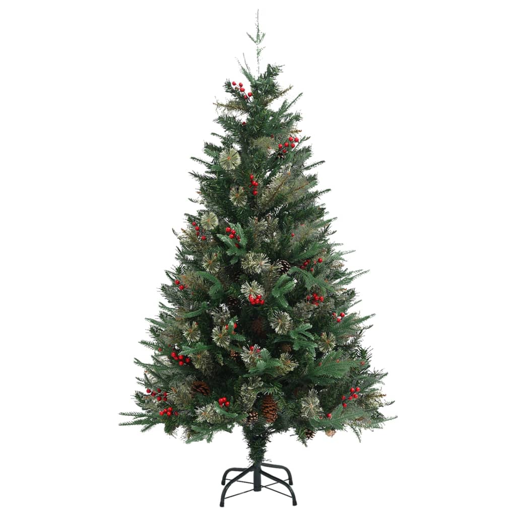 Vidaxl Weihnachtsbaum mit Kiefernkegeln 150 cm PVC und PE Green