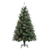 Vidaxl Weihnachtsbaum mit Kiefernkegeln 150 cm PVC und PE Green