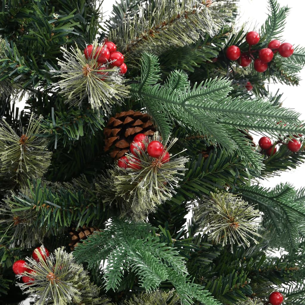 Vidaxl Weihnachtsbaum mit Kiefernkegeln 150 cm PVC und PE Green