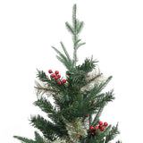 Vidaxl Tréser de Noël avec des cônes de pin 225 cm en PVC et Green PE