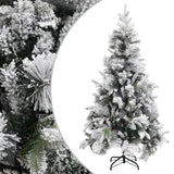 Vidaxl Christmas Tree avec des cornes de pin et neige de 225 cm en PVC et PE