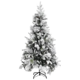 Vidaxl Christmas Tree avec des cornes de pin et neige de 225 cm en PVC et PE